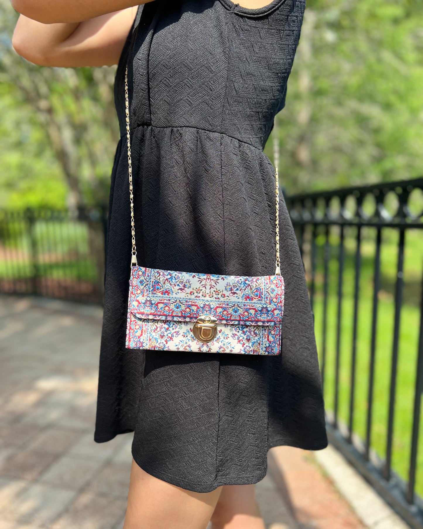 Beige Crossbody Bag, Cute Shoulder Bag, Rug Design Bag