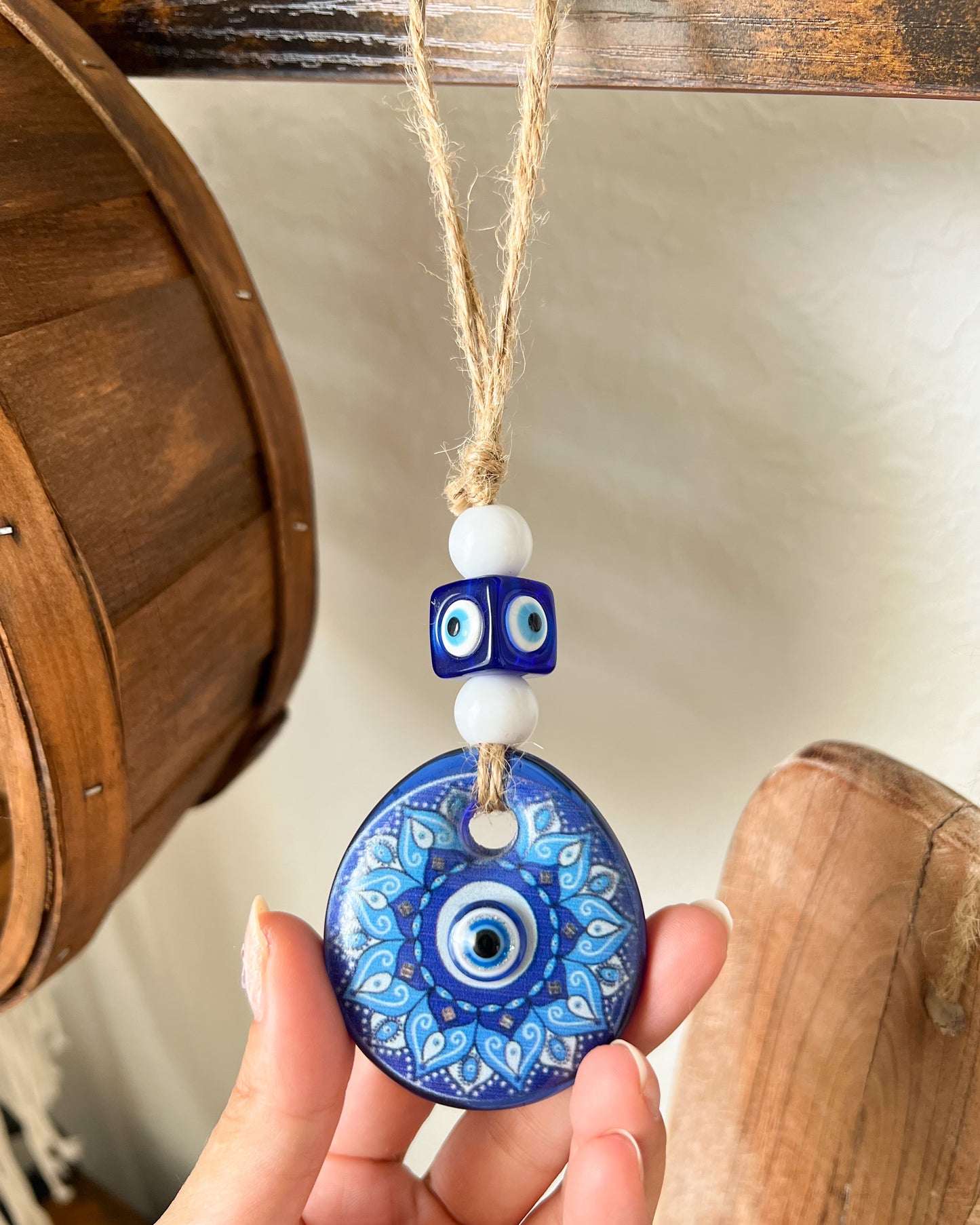 Glass Evil Eye Wall Decor, Evil Eye Wall Hanging