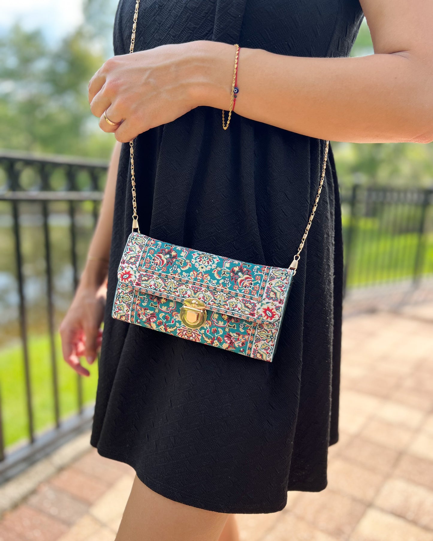 Small Green Shoulder Bag, Boho Crossbody Bag