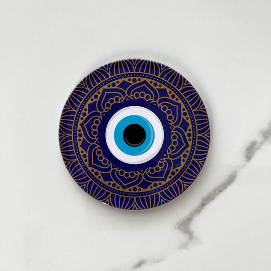 Evil Eye Coaster, Bohemian Coaster, Tin Coaster