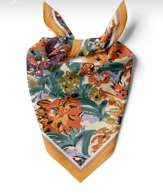 Satin Bandana, Floral Bandana, Soft Headband