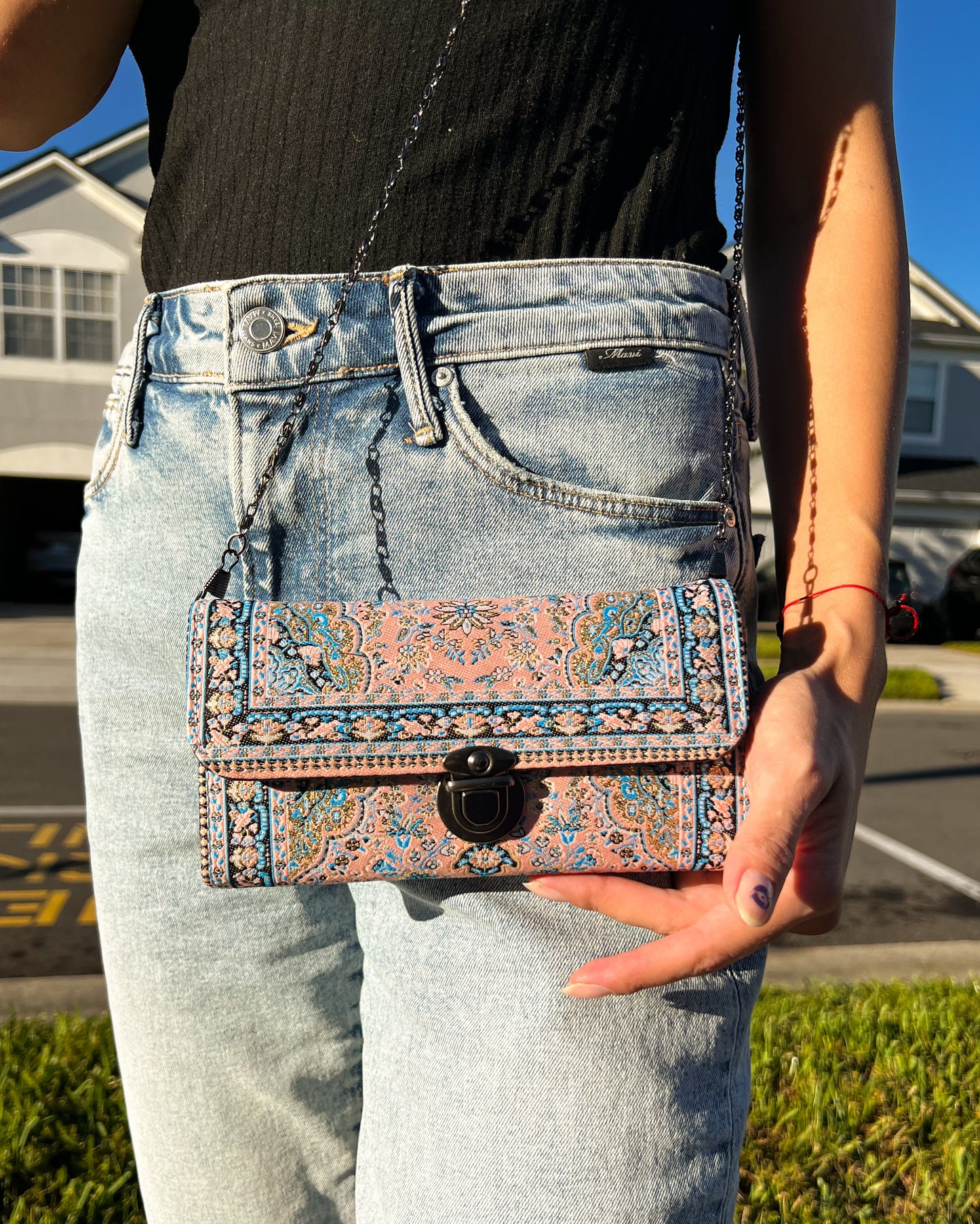 Pink Crossbody Bag, Small Shoulder Bag for Women