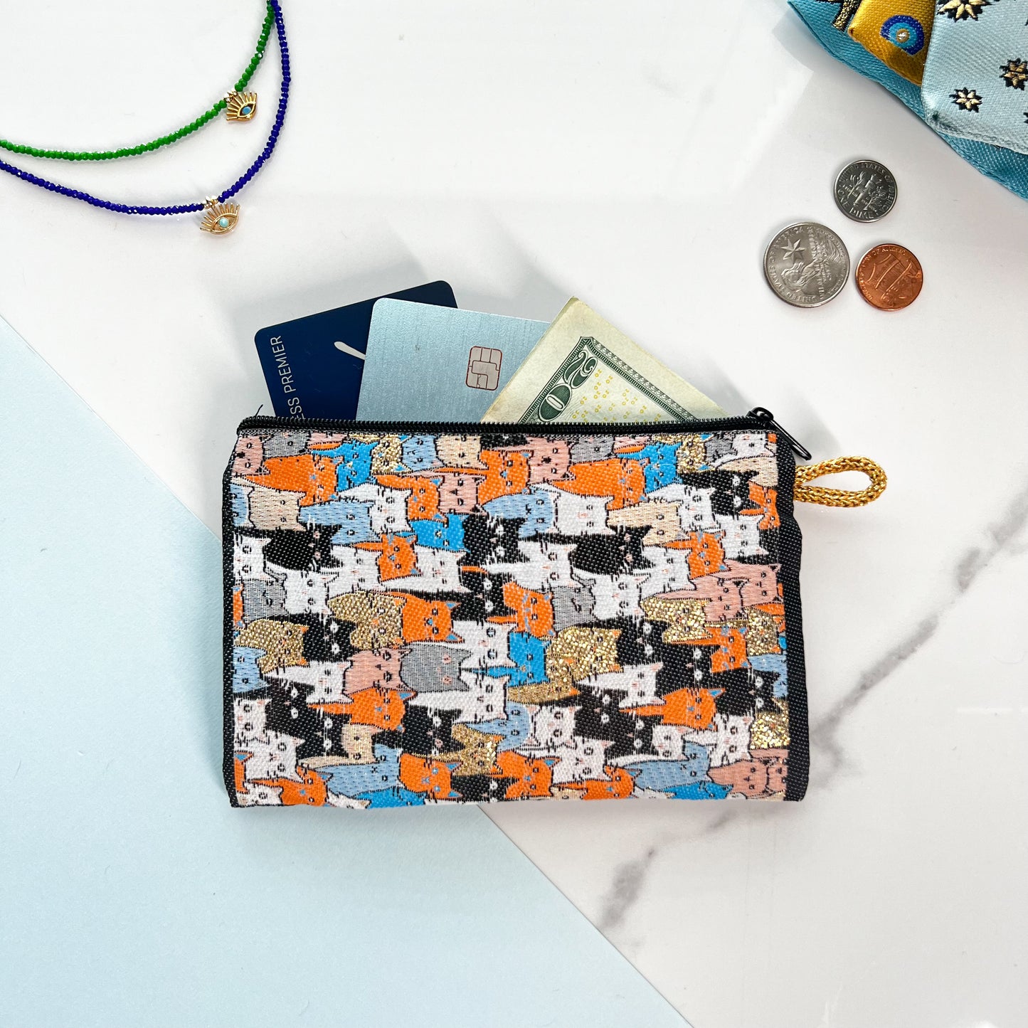 Coin Purse with Cat, Gift for Cat Owners, Animal Design Gifts