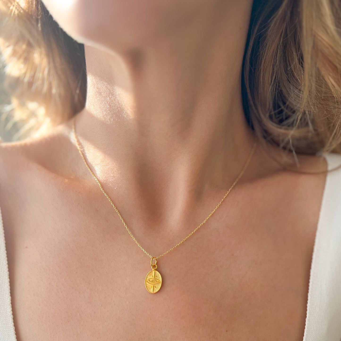 Medallion Necklace, 925 Sterling Silver Necklace