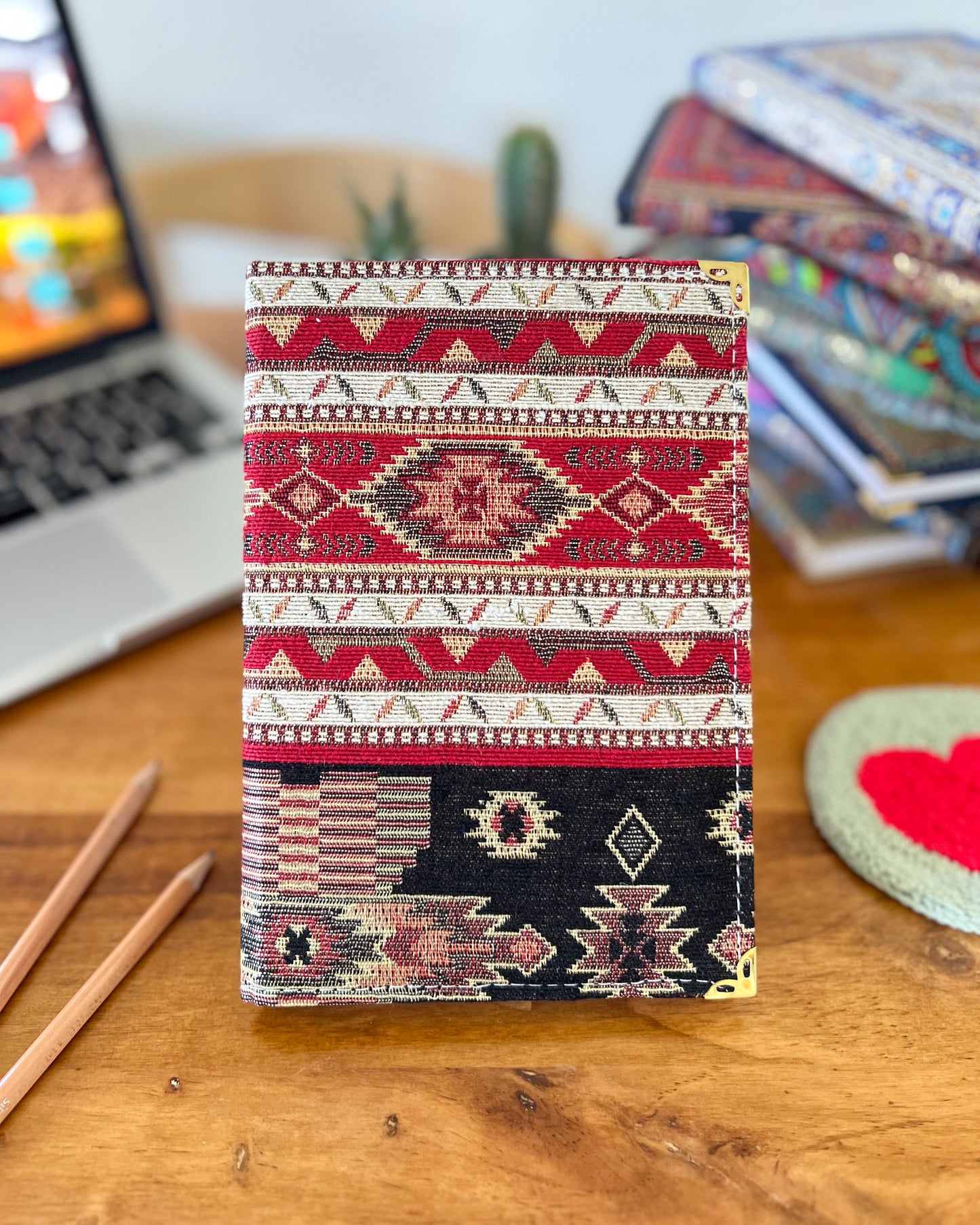 Rug Design Notebook, Handmade Journal, Gift for Her