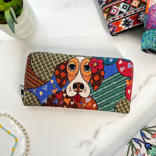 Cute Wallet, Wallet for Doglovers, Handmade Wallet for Women
