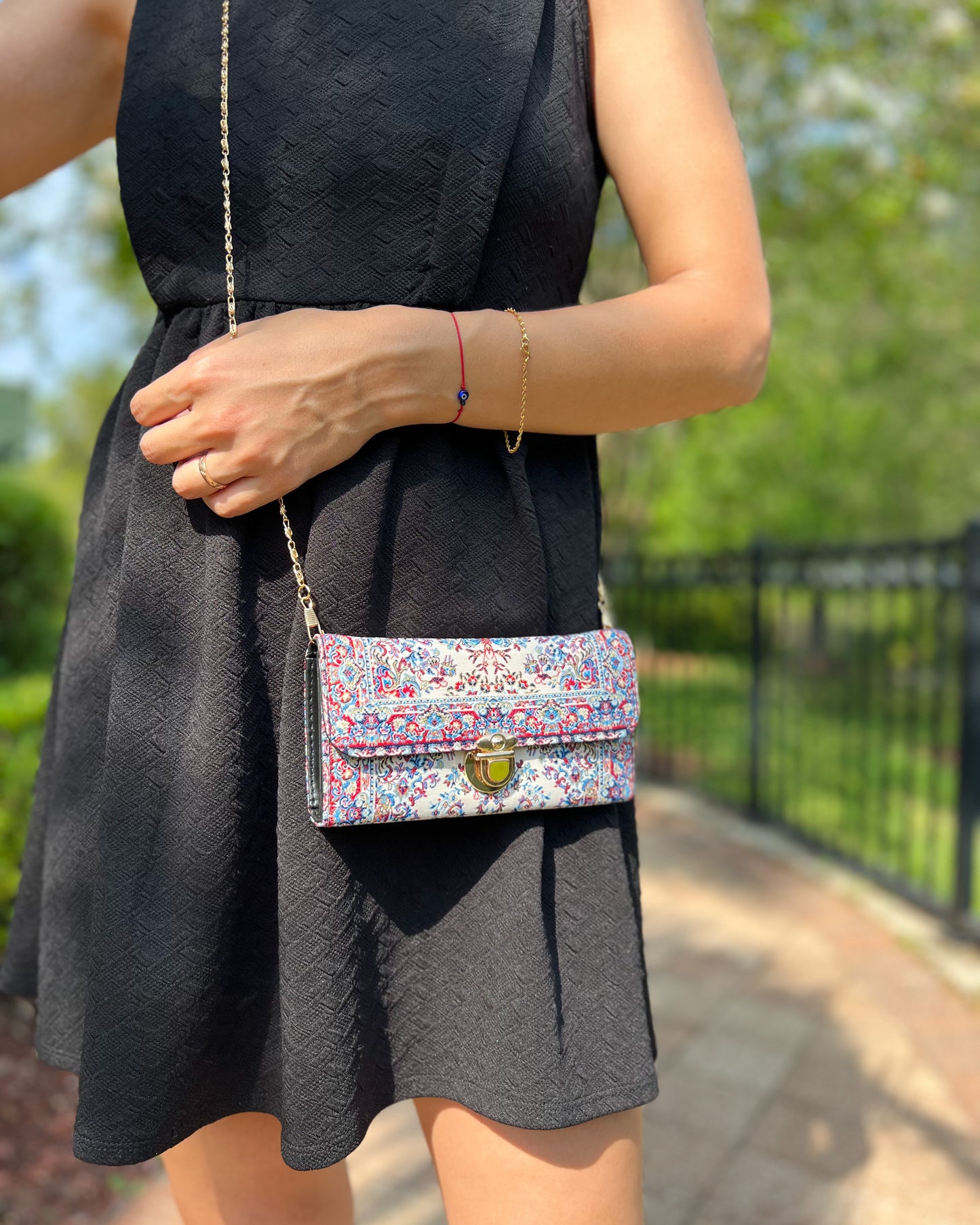 Beige Crossbody Bag, Cute Shoulder Bag, Rug Design Bag