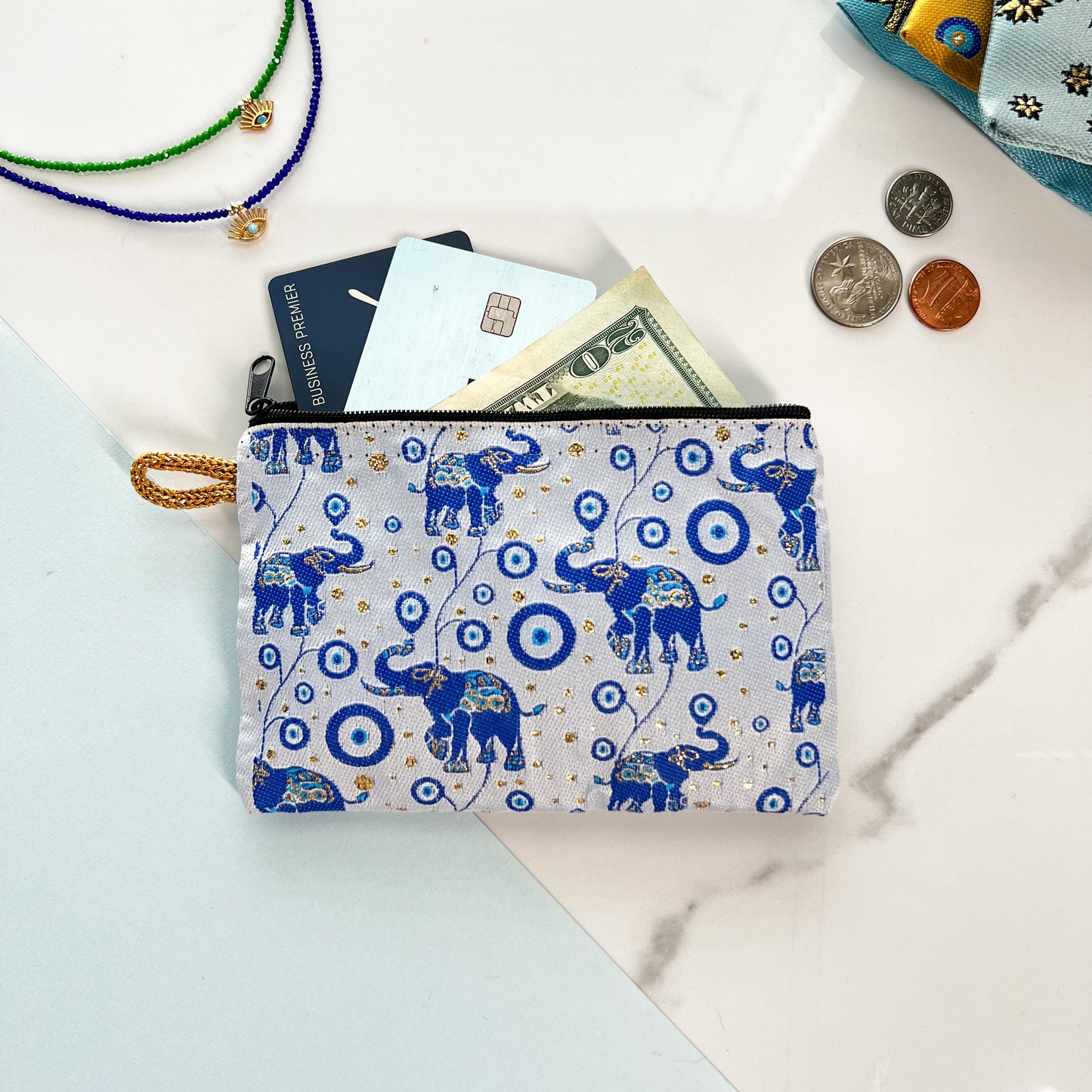 Elephant Coin Purse, Luck Coin Purse, Handmade Pouch