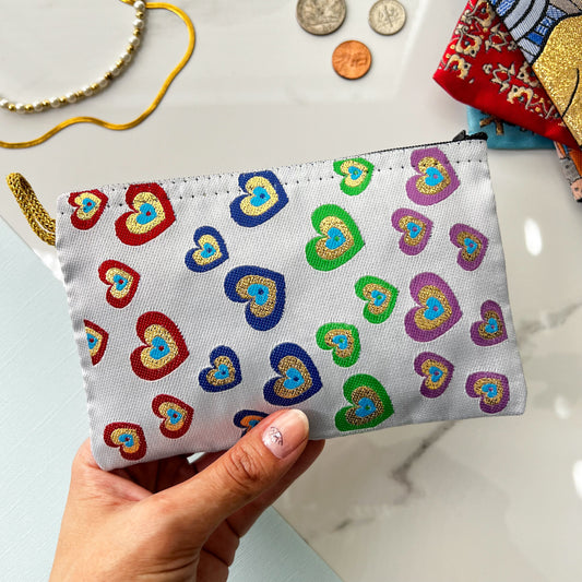 Heart Coin Purse, Evil Eye Purse, Cute Coin Purse