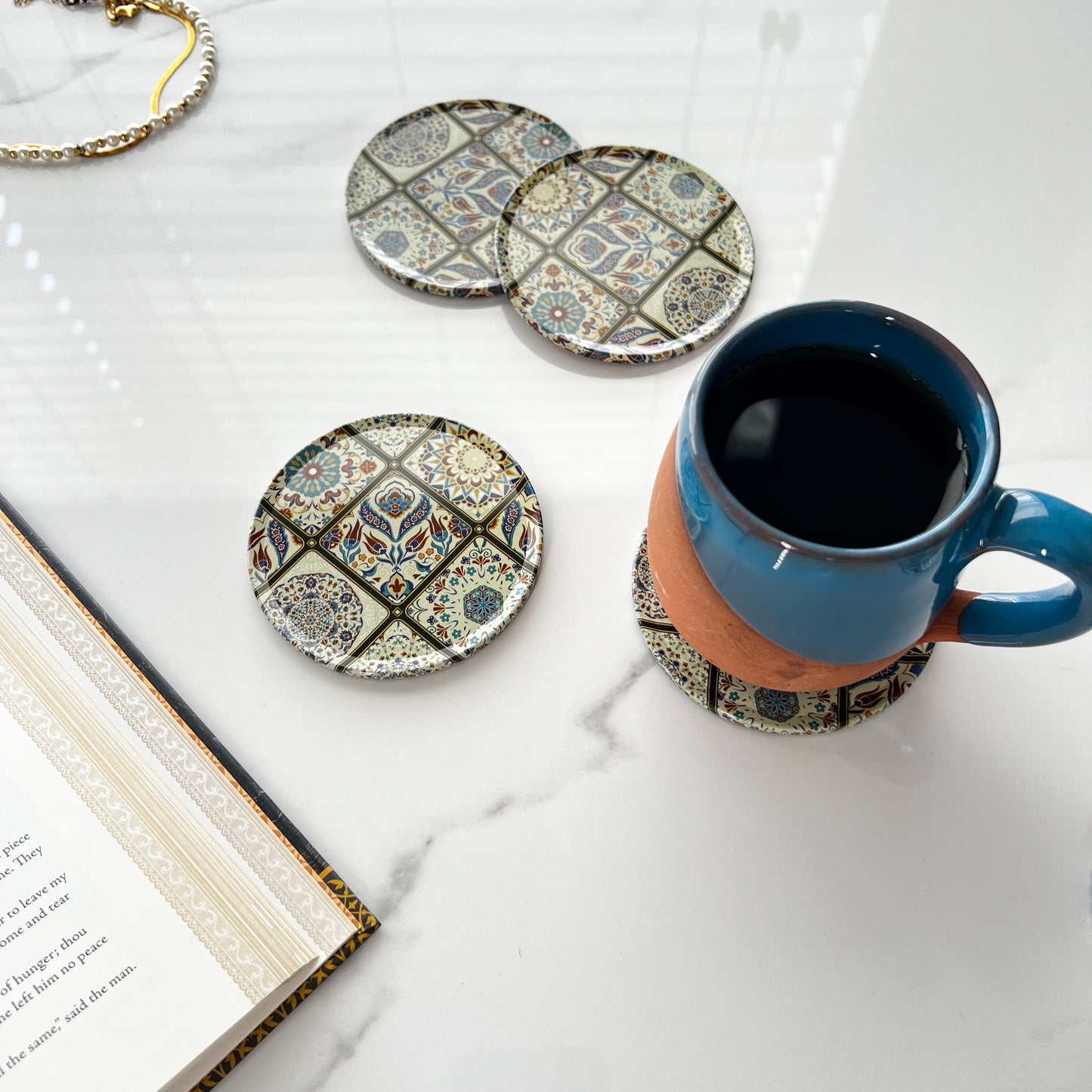 Mediterranean Coaster, Cute Coaster, Home Decor