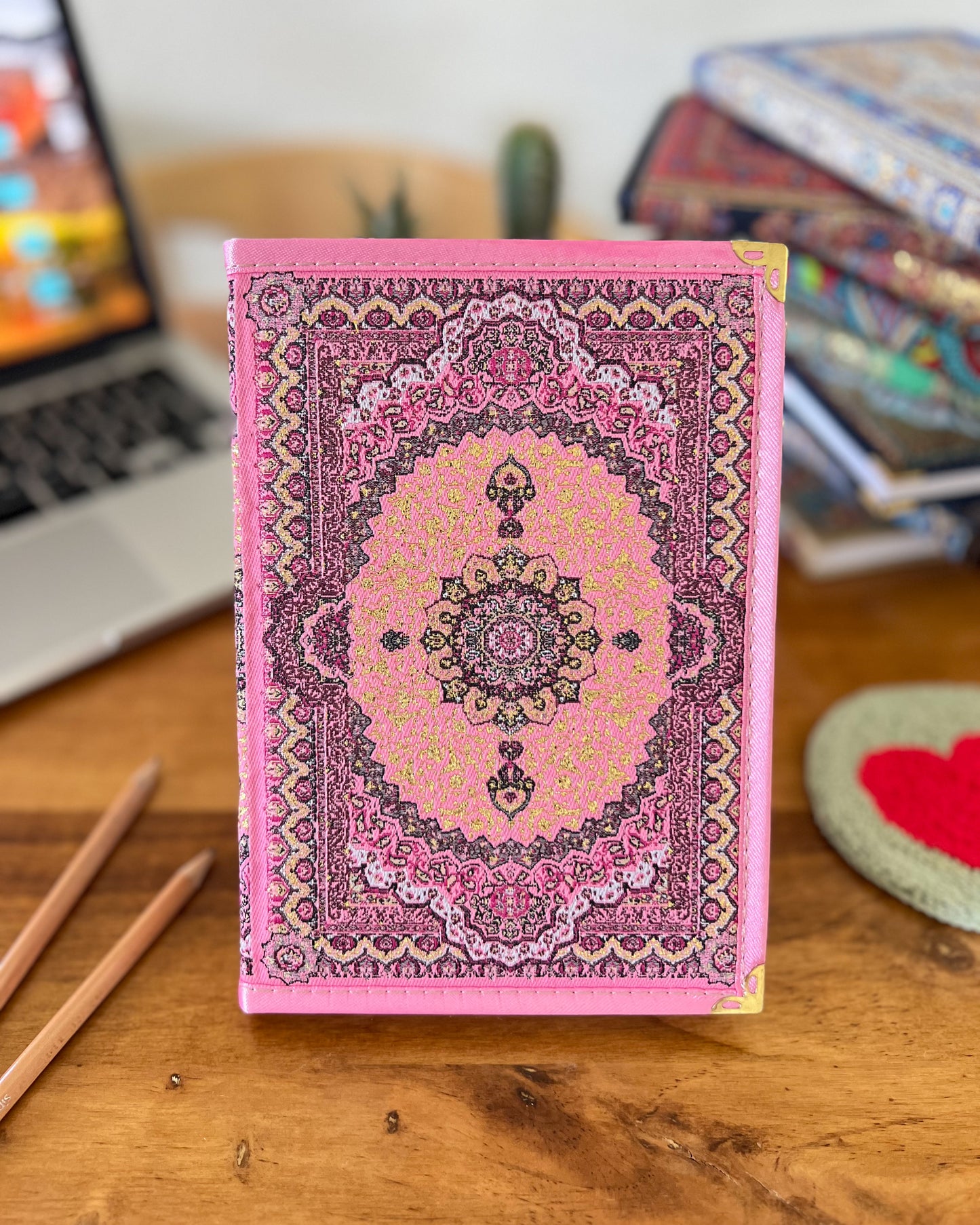 Pink Journal, Cute Notebook, Handmade Diary, Christmas Gift for Women
