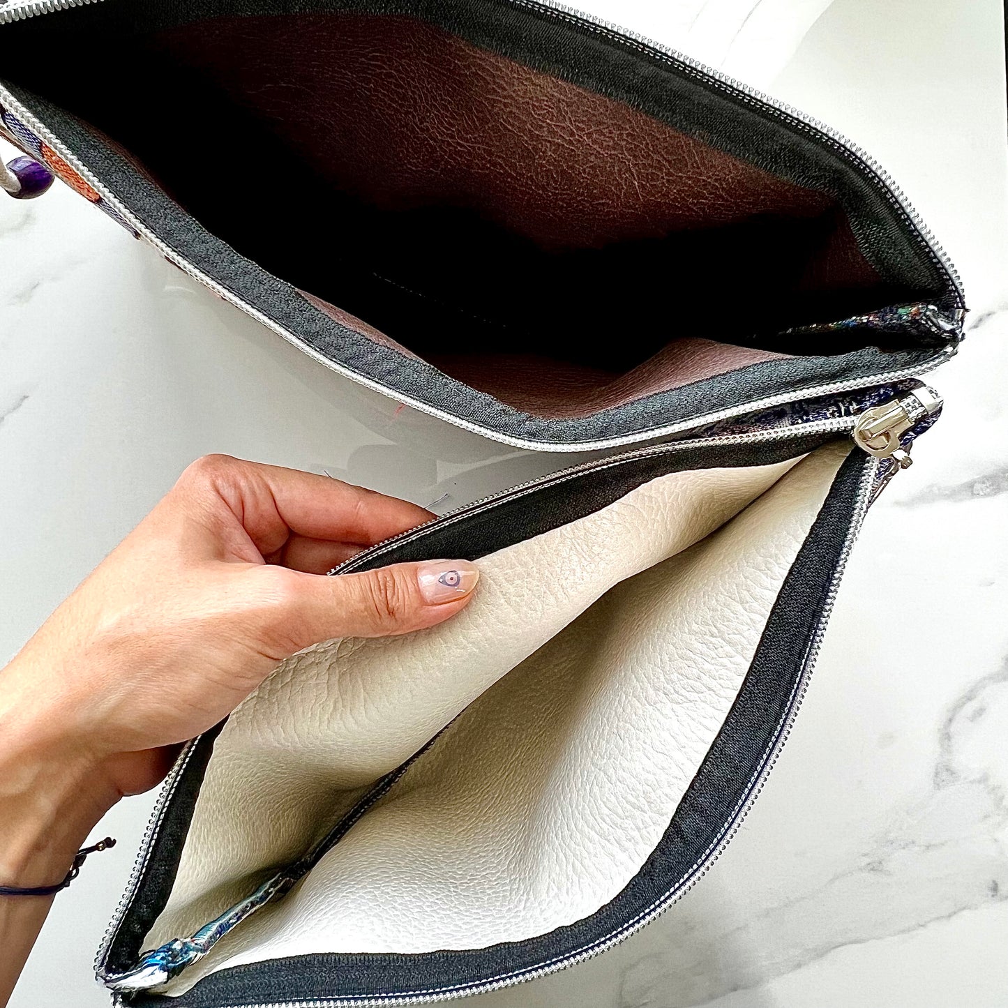 Boho Clutch Purse, Wristlet Wallet, Handcrafted Clutch Bag