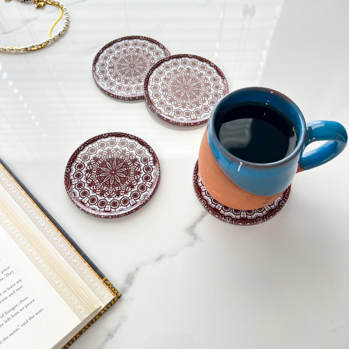 Mandala Coaster, Boho Home Decor, Office Decor