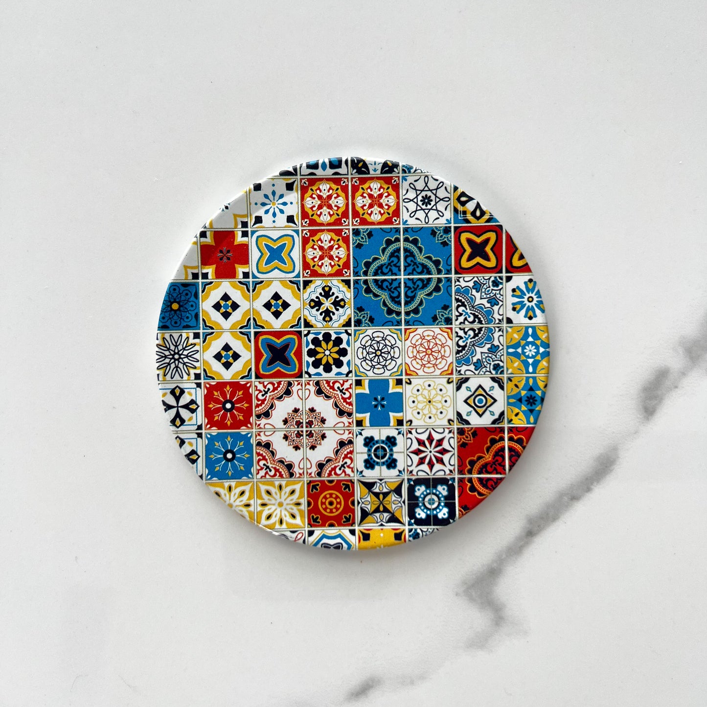 Moroccan Tile Style Coaster, Turkish Coaster, Boho Coaster