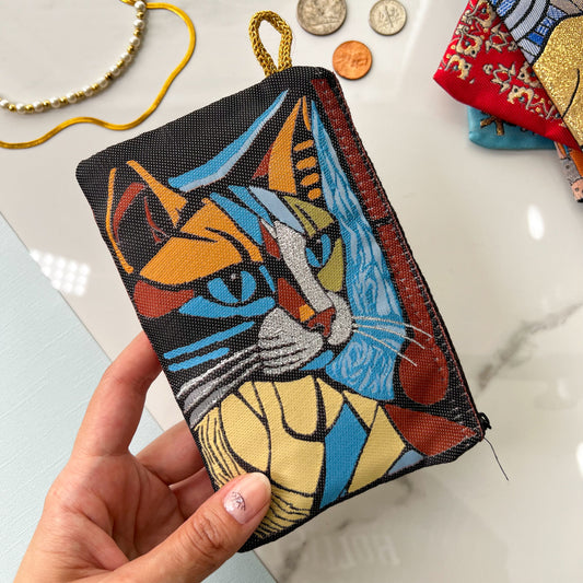 Coin Purse with Cat, Gift for Cat Owners, Animal Design Gifts