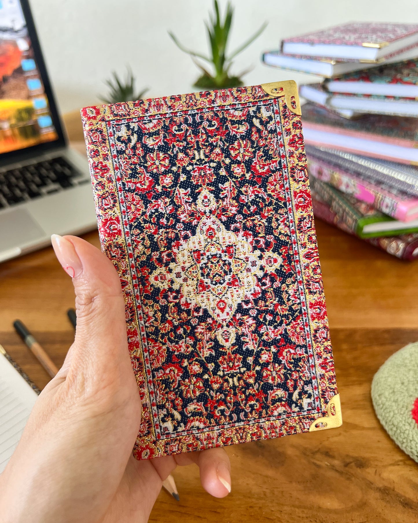 Dark Blue Small Notebook, Handmade Notebook