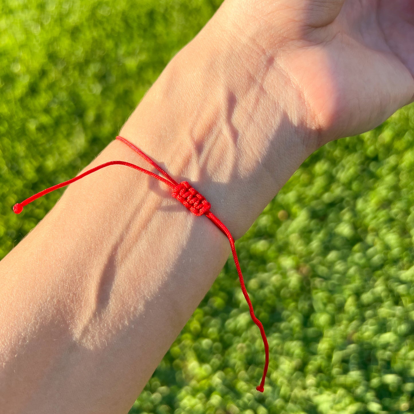 Evil Eye Cord Bracelet with Adjustable String, Red Cord Bracelet with Evil Eye