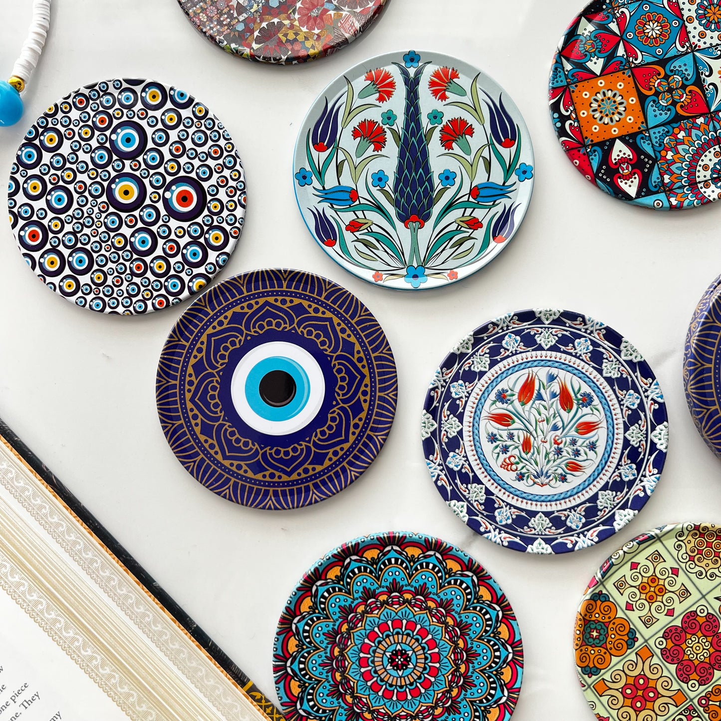 Boho Coaster, Tin Coaster, Turkish Coaster