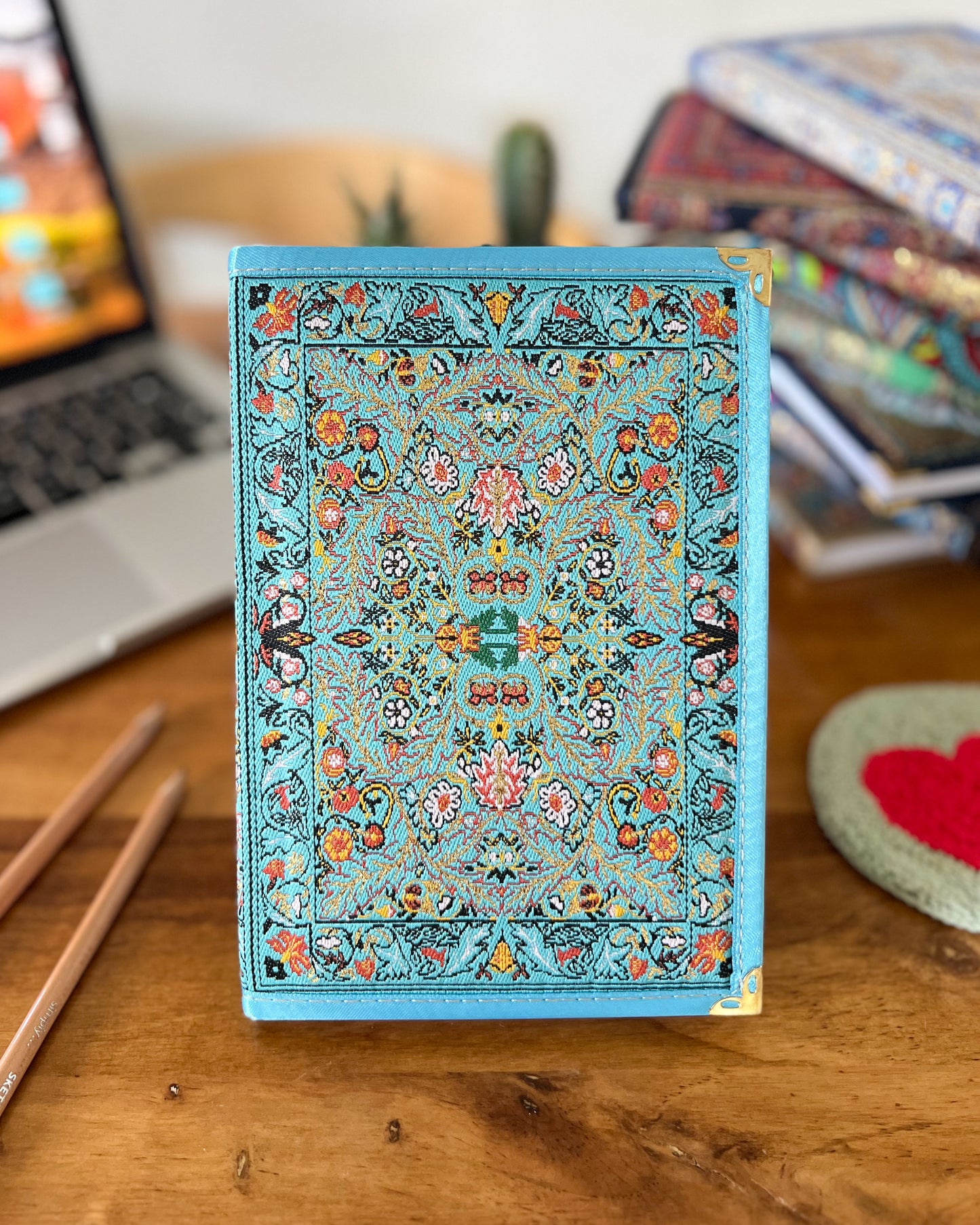 Turquoise Notebook, Handmade Journal, Cute Gifts for Women