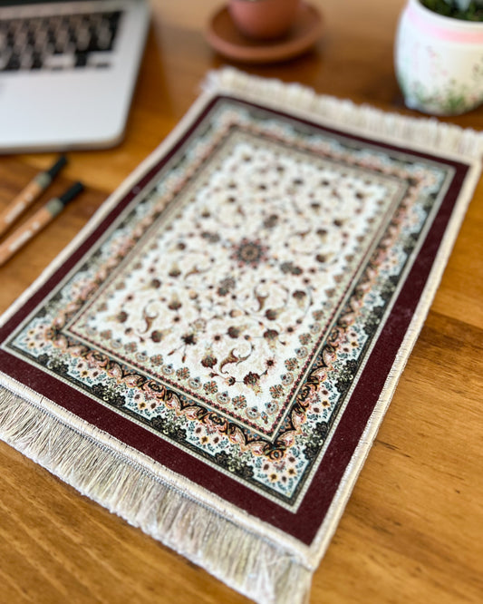 Turkish Miniature Rug, Carpet Mouse Pad, Boho Mouse Pad