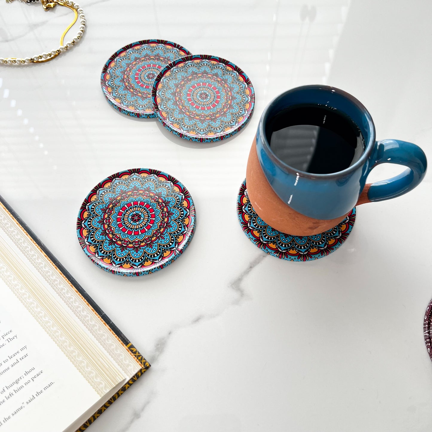 Mandala Coaster, Boho Coaster, Unique Home Decor