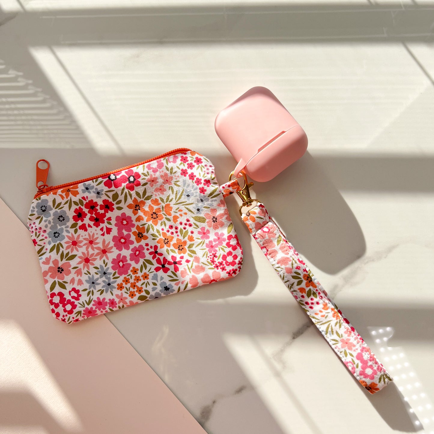 Floral Wristlet Keychain, Cute Wristlet for Purses and Wallets
