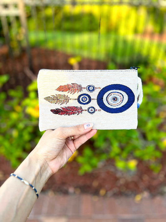 Zipper Pouches, Evil Eye Gifts, Coin Purses, Change Pouch