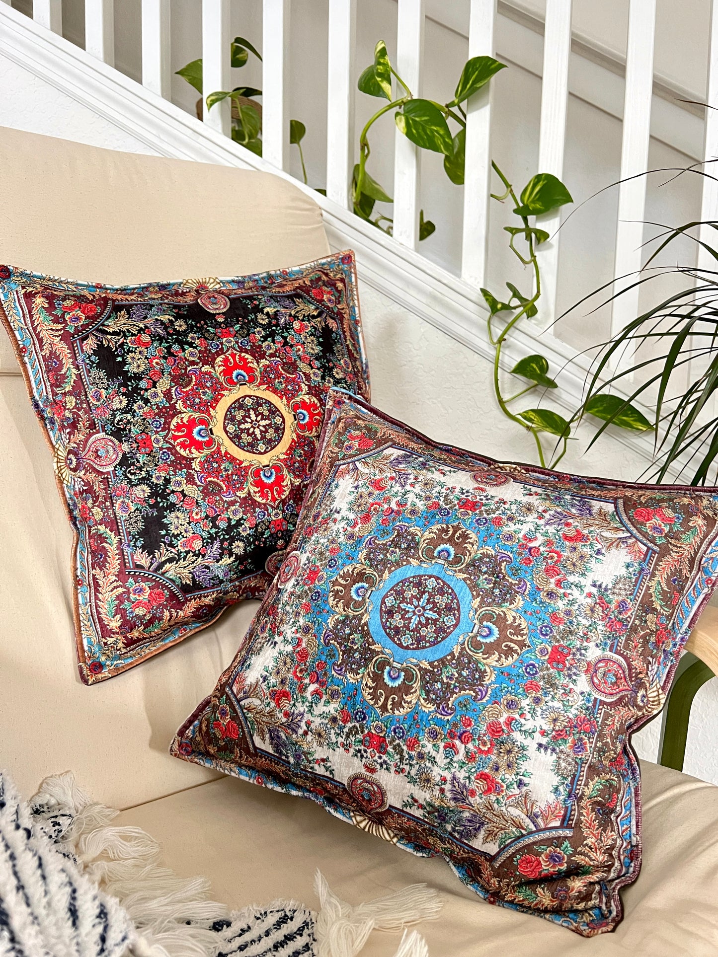 Boho Pillow Cover, Throw Pillow Cover, Handmade Pillow Cover
