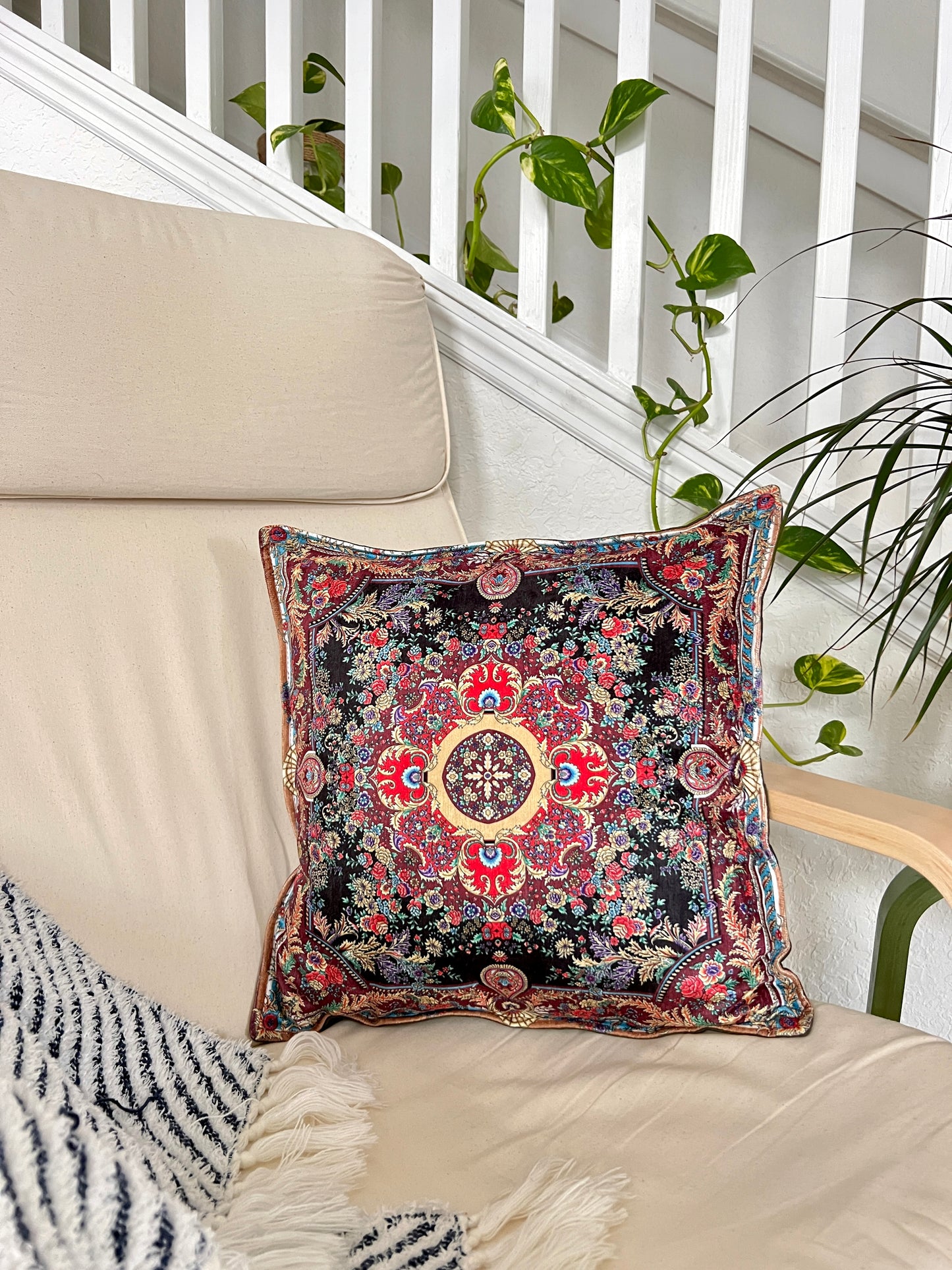 Boho Pillow Cover, Throw Pillow Cover, Handmade Pillow Cover