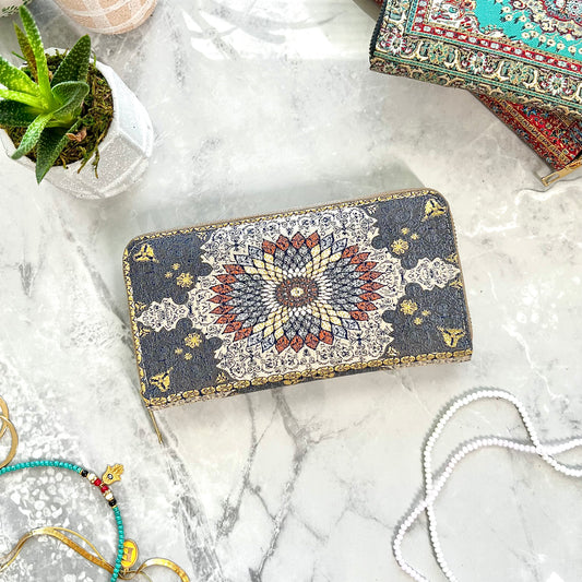 Large Zipper Wallet for Women, Handmade Boho Wallet, Wallet