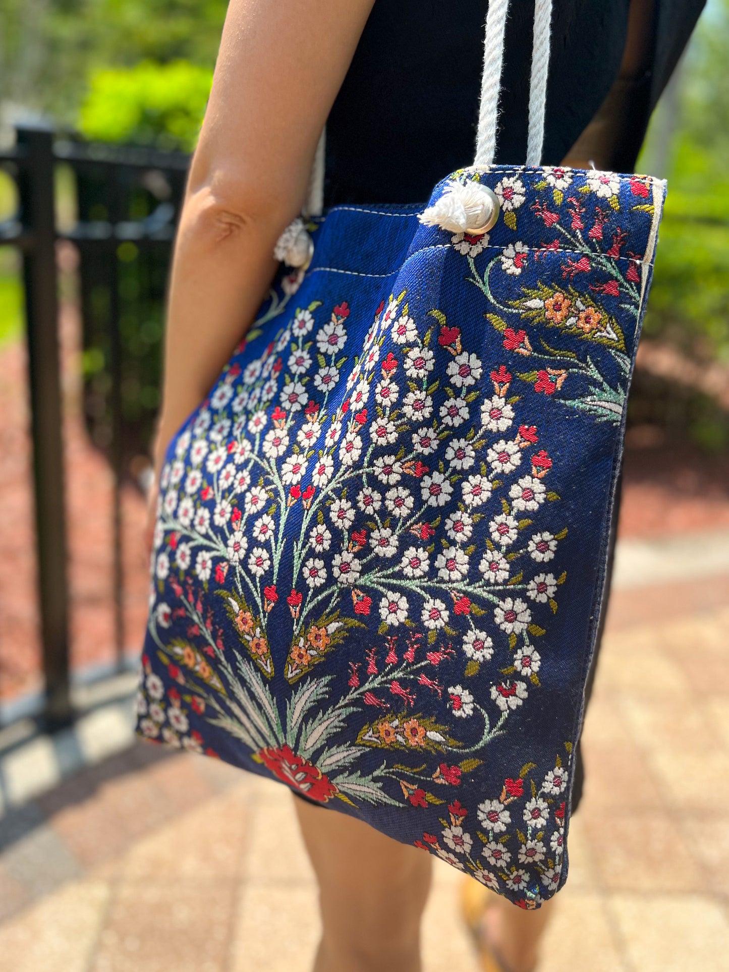 Boho Shoulder Bag, Handmade Tote Bag, Woven Beach Bag