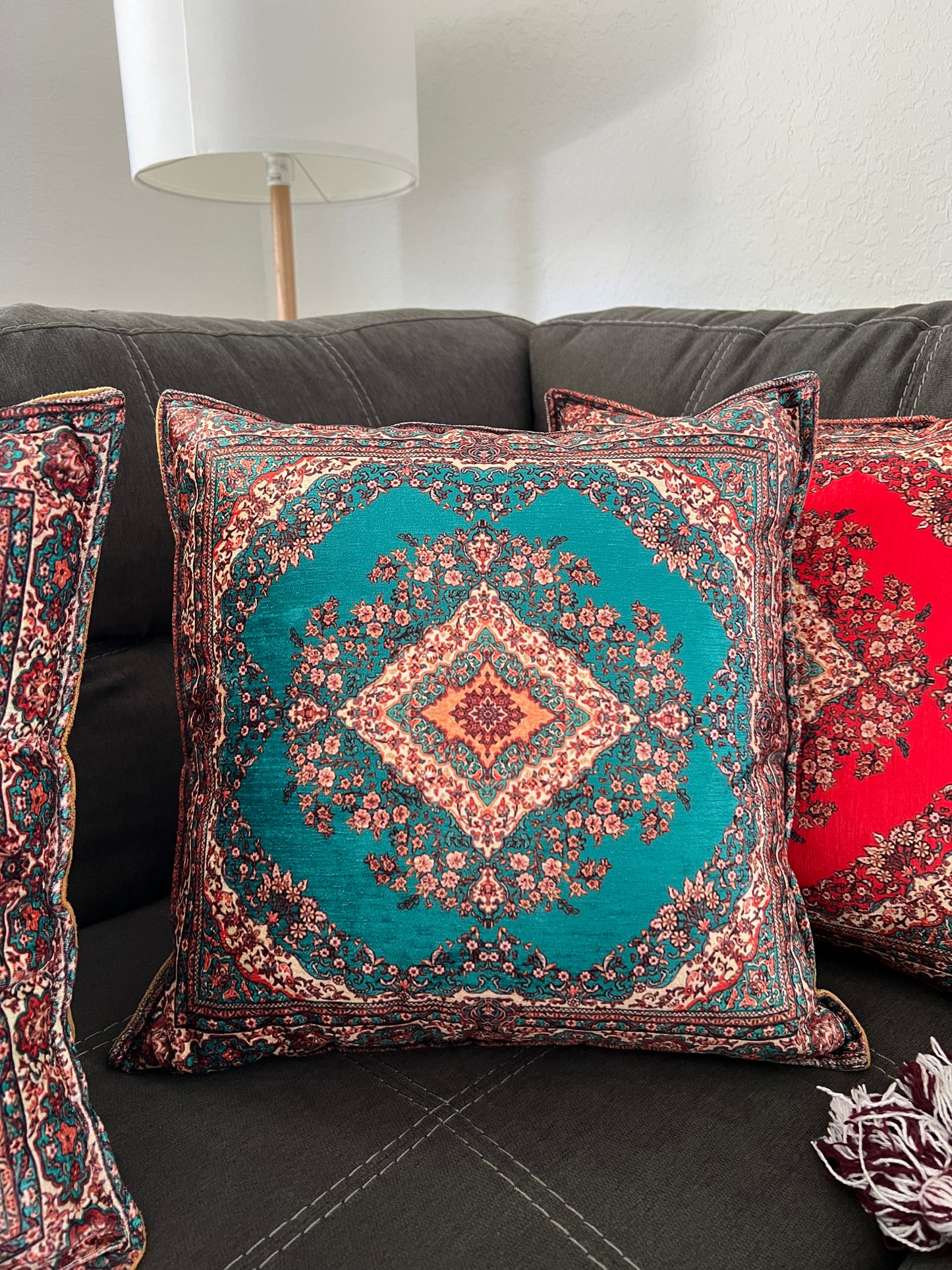 Boho Handmade Pillow Covers, 18x18 Decorative Throw Pillow