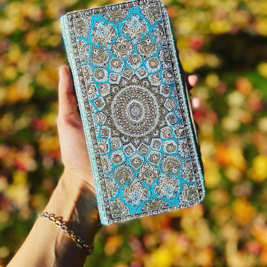 Blue Wallet for Women, Boho Wallet for Women, Ladies Wallet