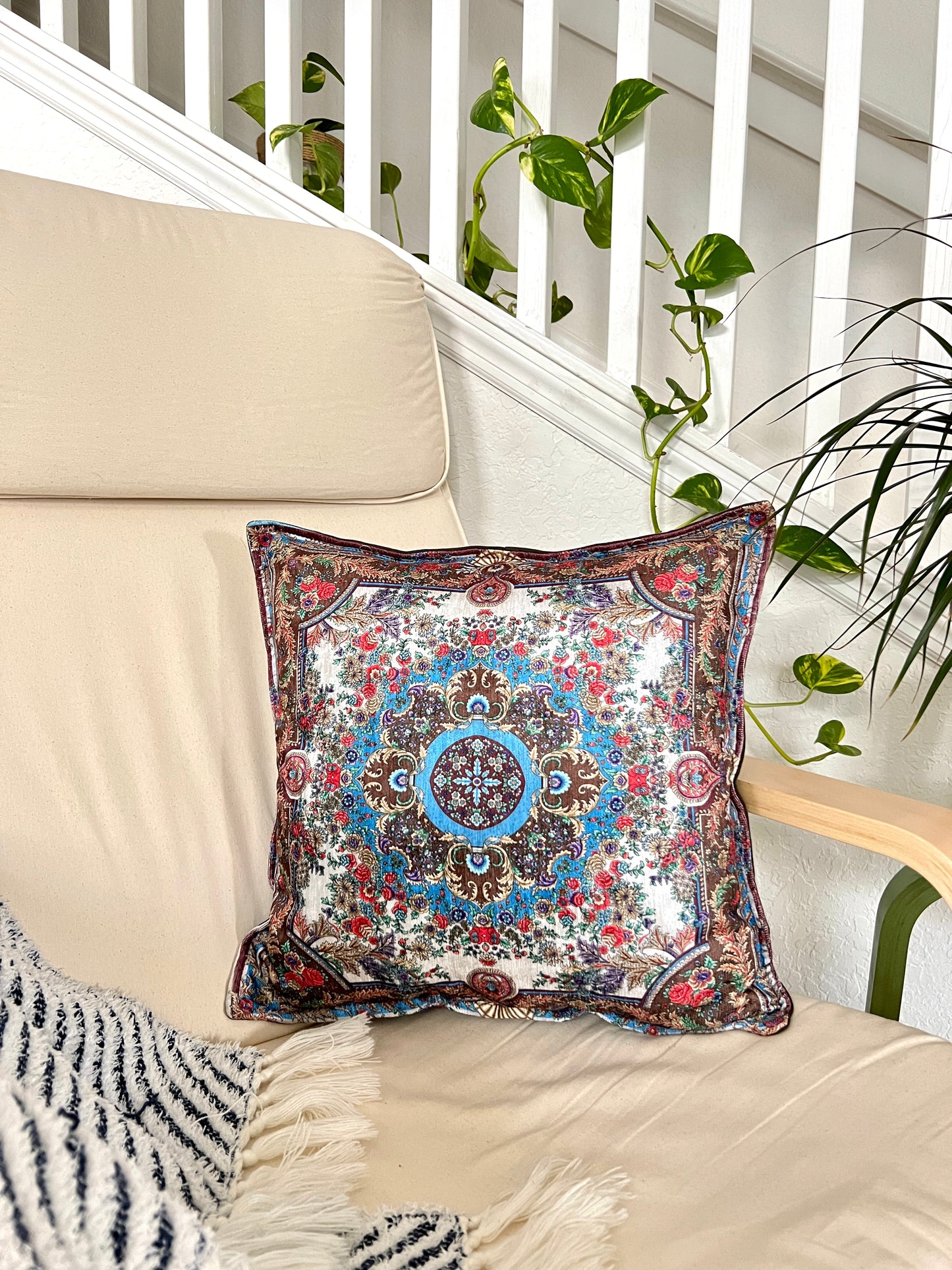 Boho Pillow Cover, Throw Pillow Cover, Handmade Pillow Cover