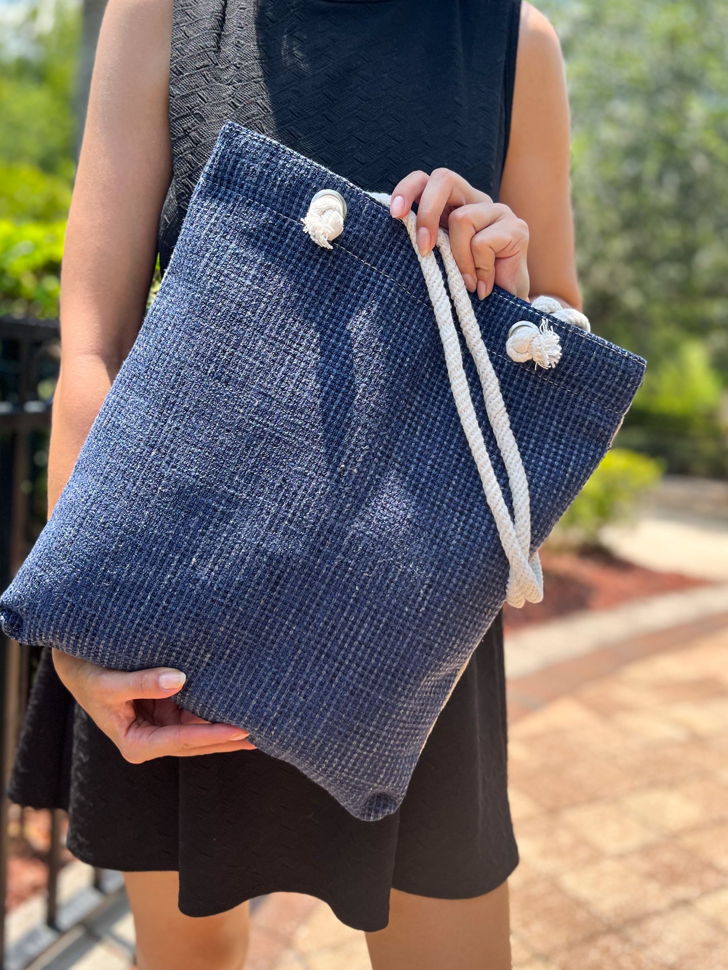 Boho Shoulder Bag, Handmade Tote Bag, Woven Beach Bag