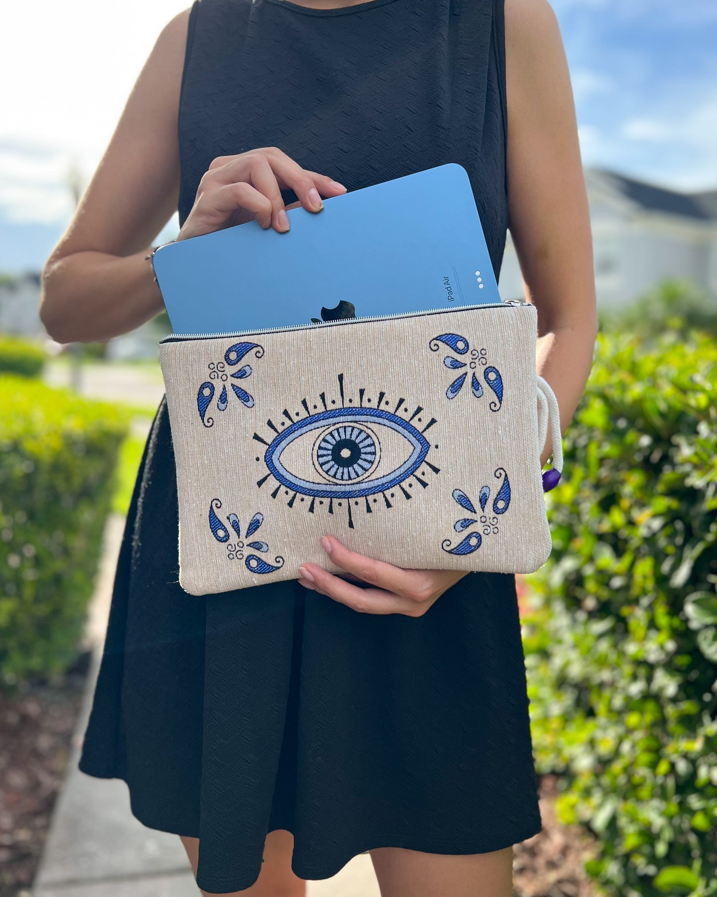 Clutch Purse for Women, Womens Accessory, Evil Eye Clutch With Wristlet