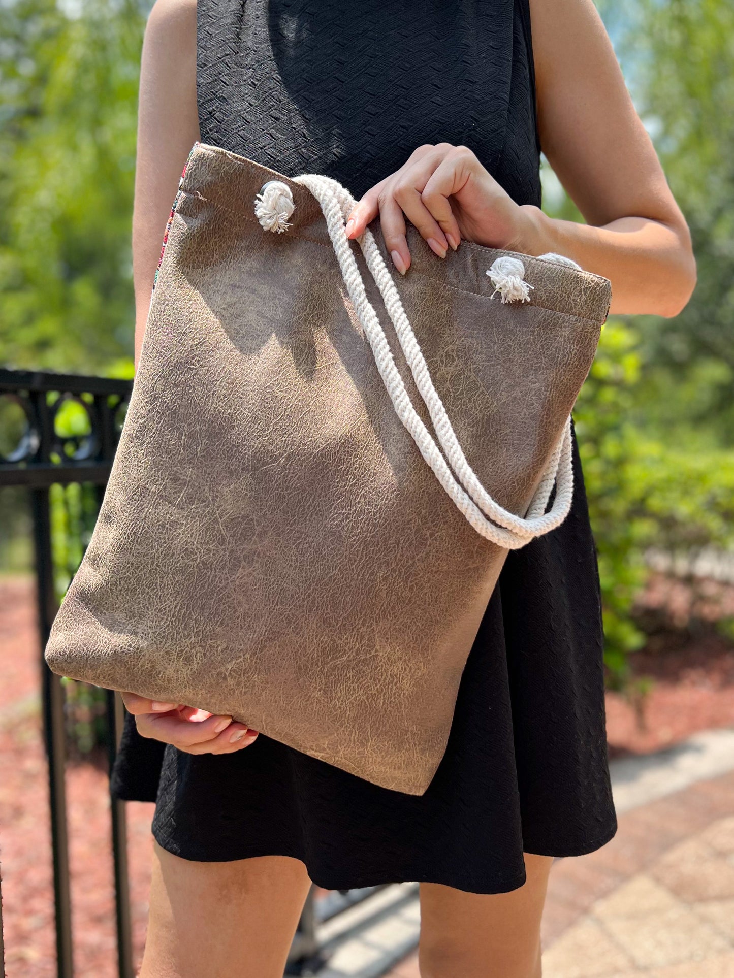Evil Eye Shoulder Bag, Woven Fabric Tote Bag, Beach Bag