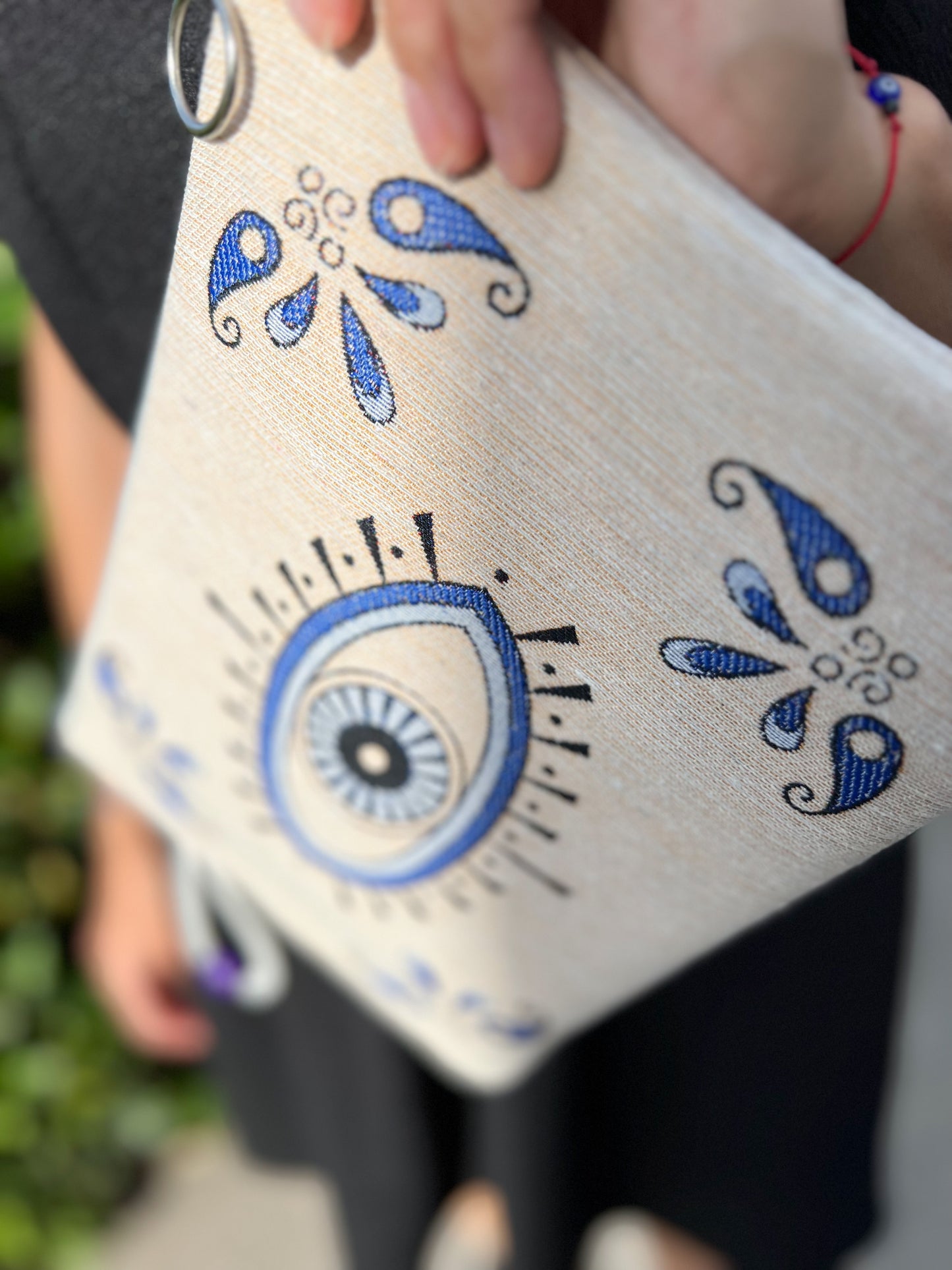 Clutch Purse for Women, Womens Accessory, Evil Eye Clutch With Wristlet
