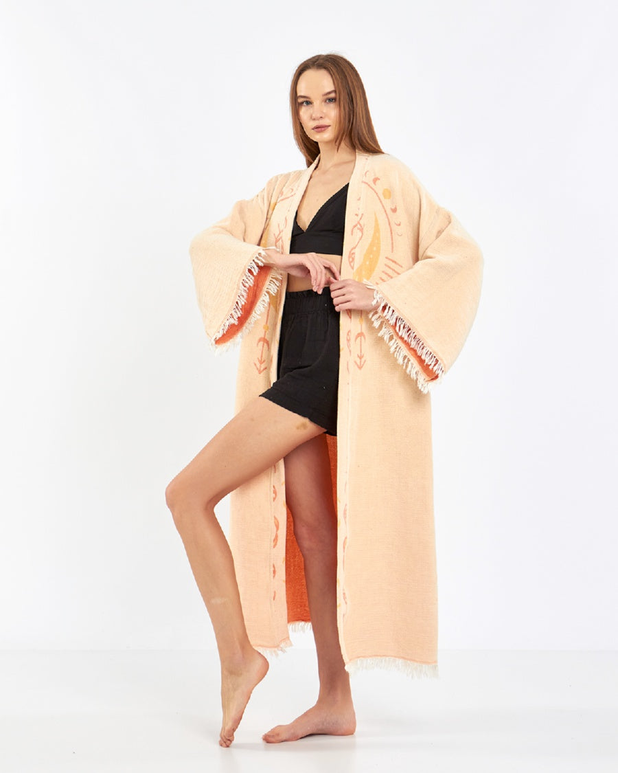 Organic Cotton Kimono, Boho Kimono, Cotton Kafthan