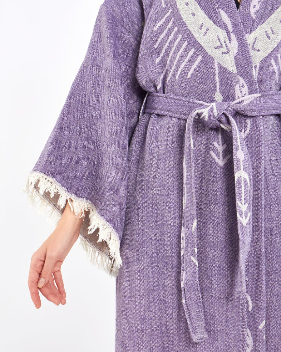 Cotton Kimono, Boho Robe for Women, Celestial Design