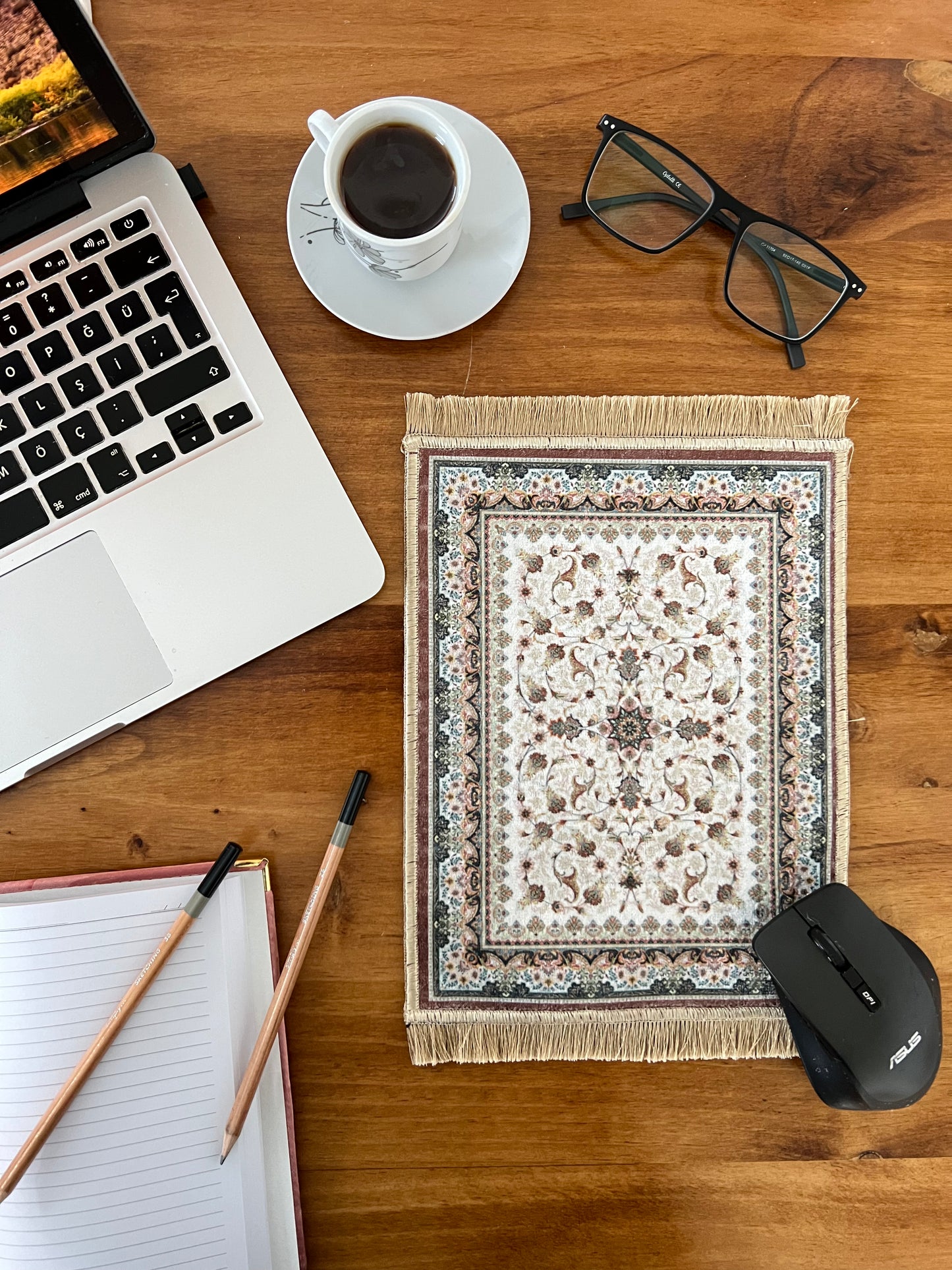 Turkish Miniature Rug, Doll House Rug, Mouse Pad Home Office