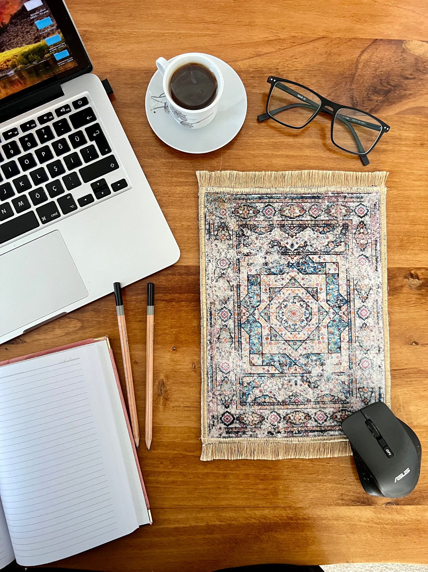 Turkish Miniature Rug, Doll House Rug, Mouse Pad Home Office