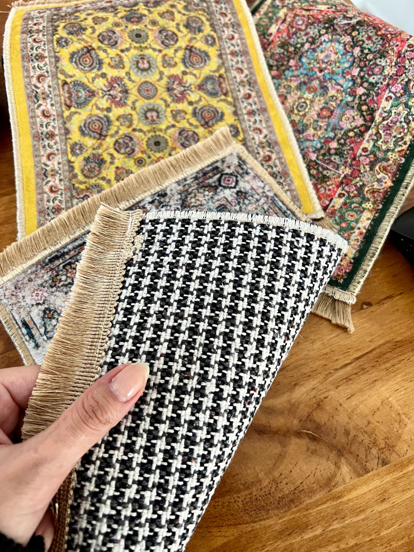 Turkish Miniature Rug, Doll House Rug, Boho Mouse Pad