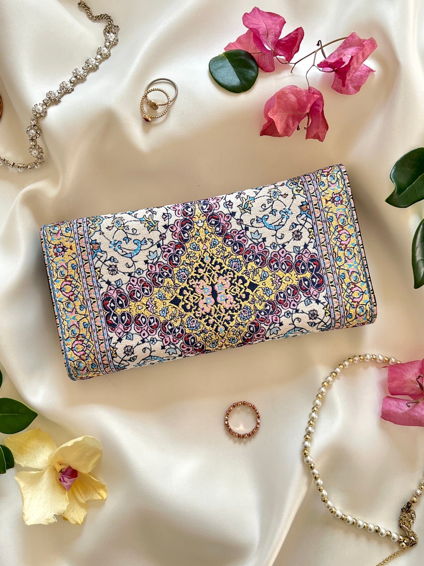 Purple Trifold Wallet, Vintage and Boho Wallet for Women