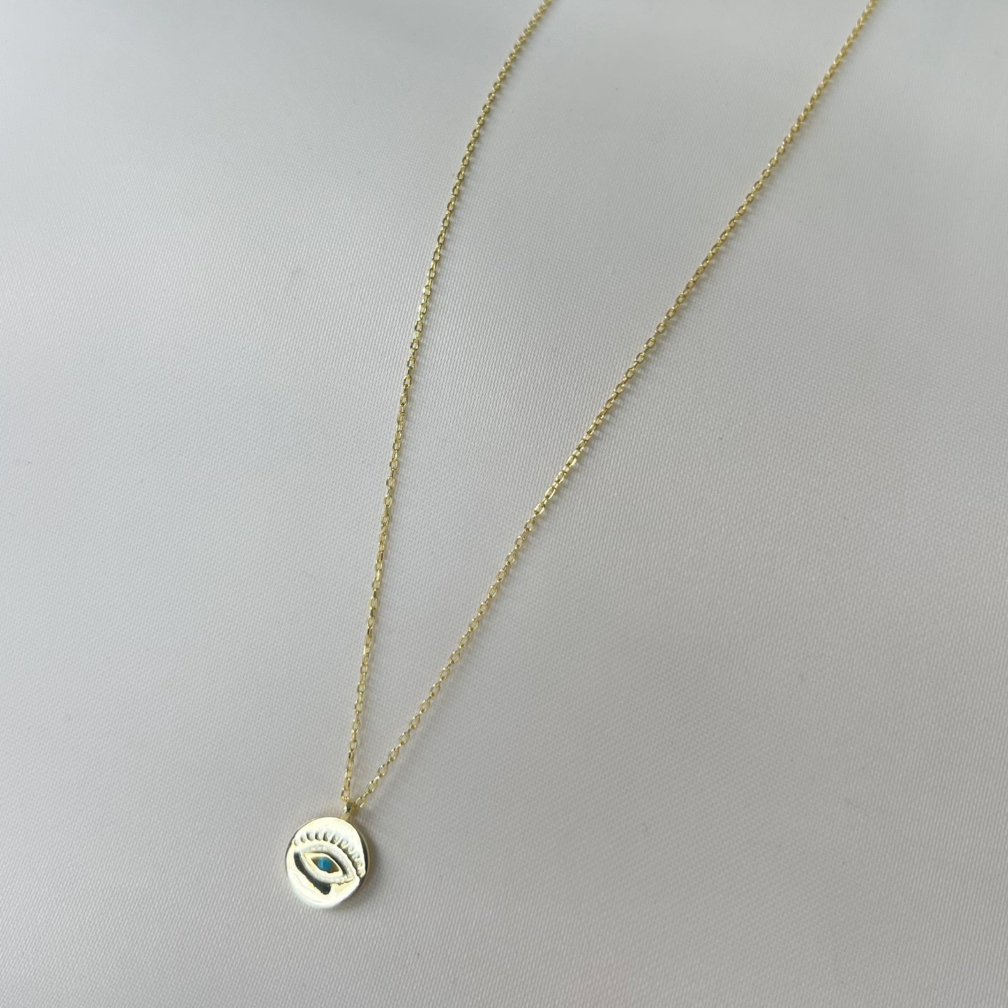 Gold Plated Silver Necklace, Medallion Necklace, Boho Jewelry