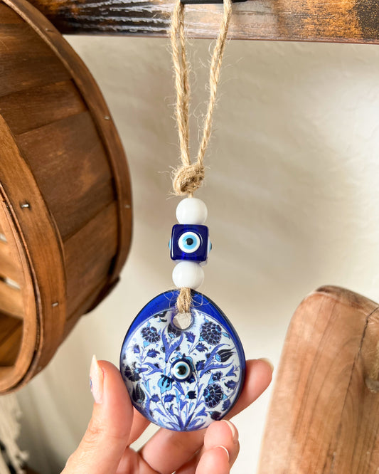 Glass Evil Eye Wall Decor, Evil Eye Wall Hanging