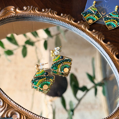 Beaded Earrings, Handmade Earrings, Bohemian Jewelry