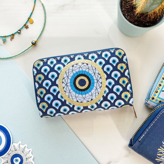 Small Purse, Evil Eye Wallet, Small Coin Purse and Card Wallet