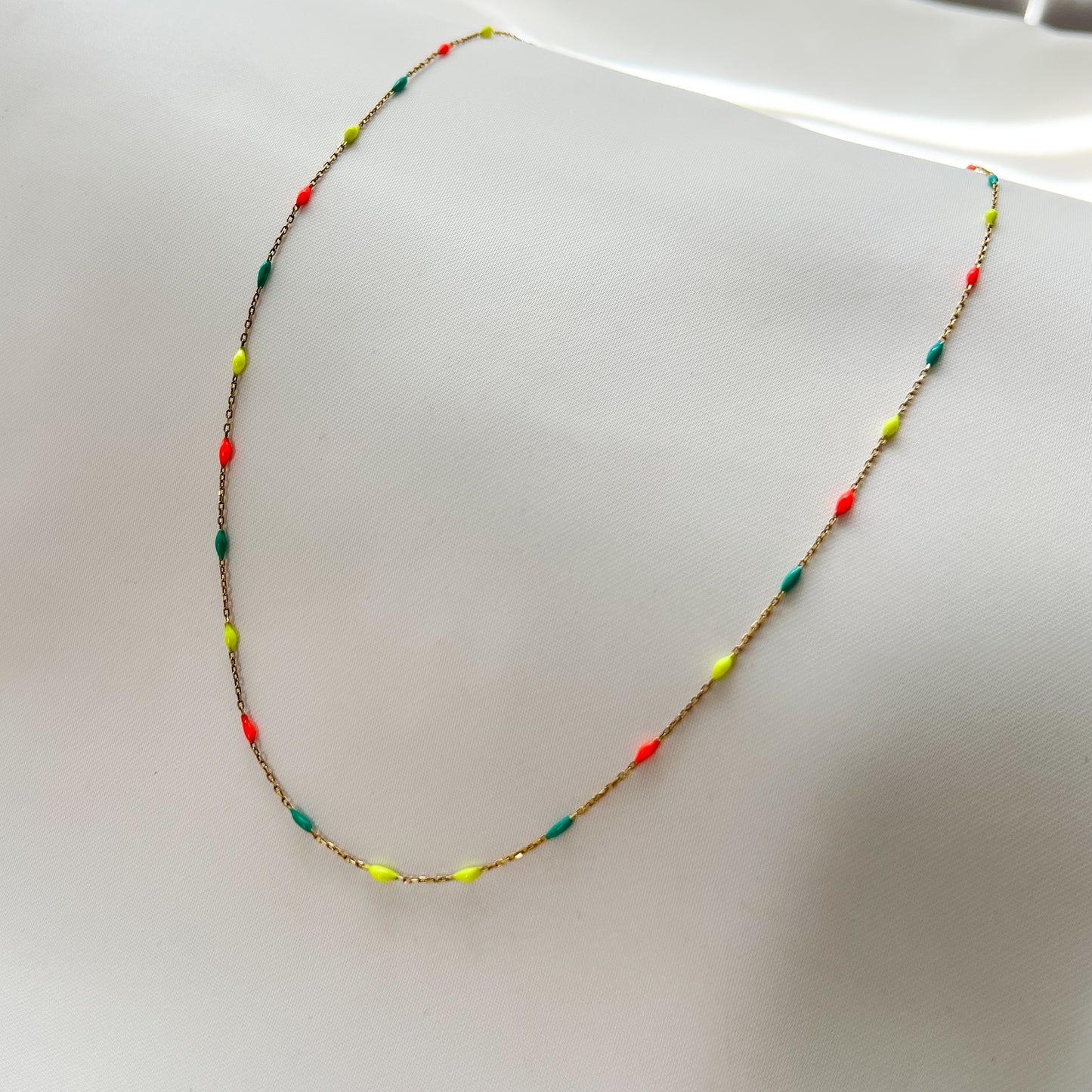 Cute Necklace, Sterling Silver Necklace with Beads