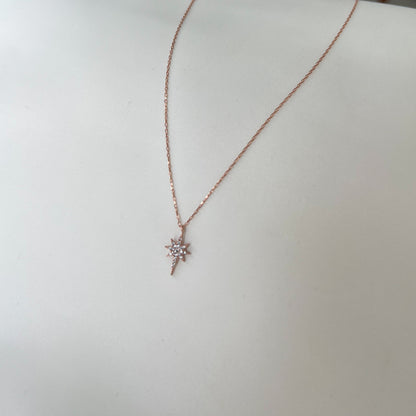 925 Sterling Silver Necklace, Celestial Charm Necklace